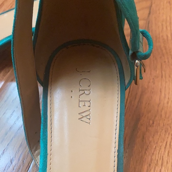 J crew emerald green suede sandals - Picture 3 of 4